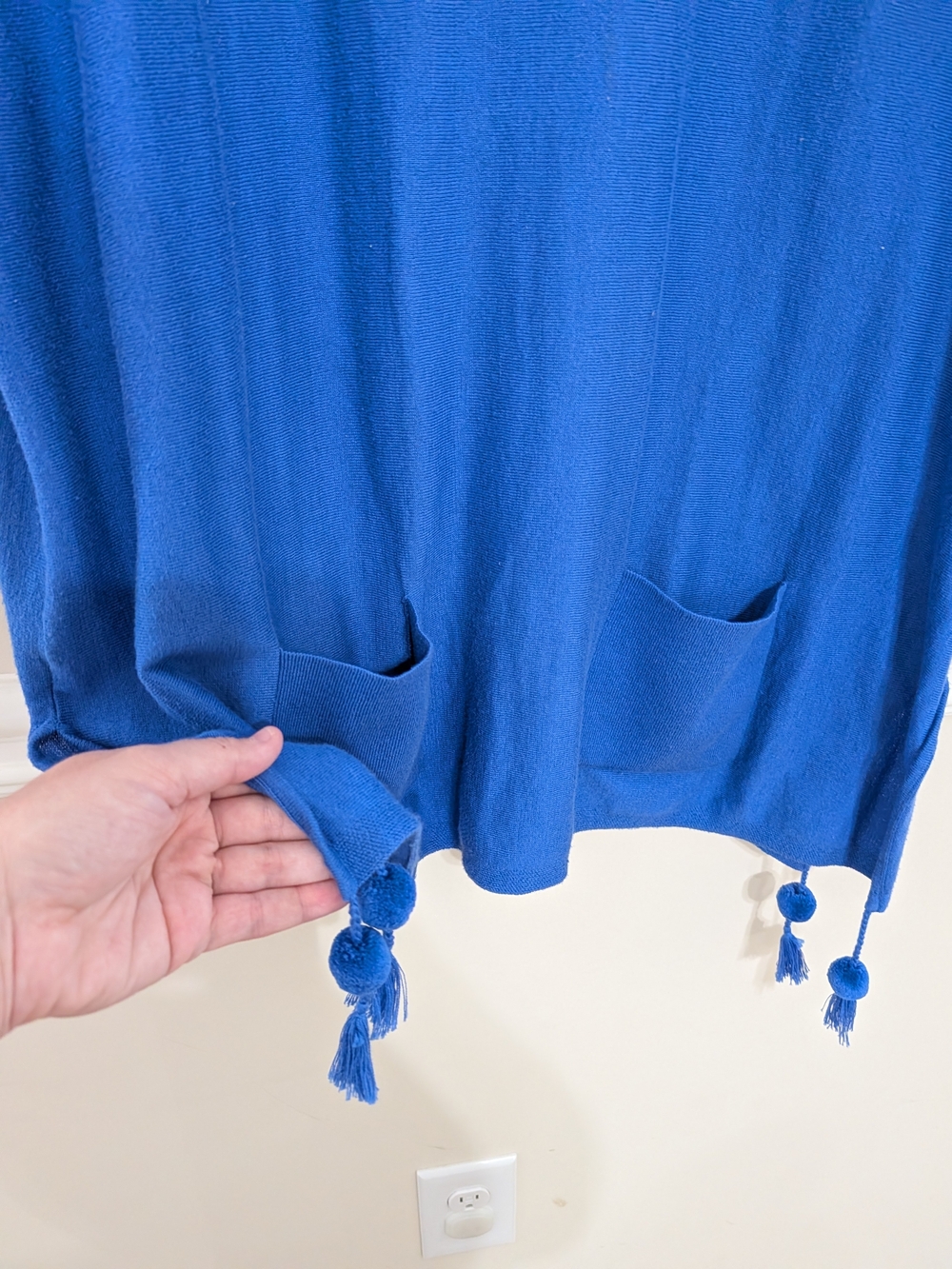 Lilly Pulitzer Royal Blue Pocket Tunic with Tassel Pom Details - Picture 4 of 9